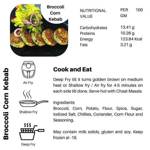 Broccoli Corn Kebab – Green Goodness with a Crunch!