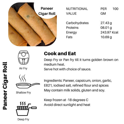 Paneer Cigar Rolls – Crispy, Creamy, and Full of Power!