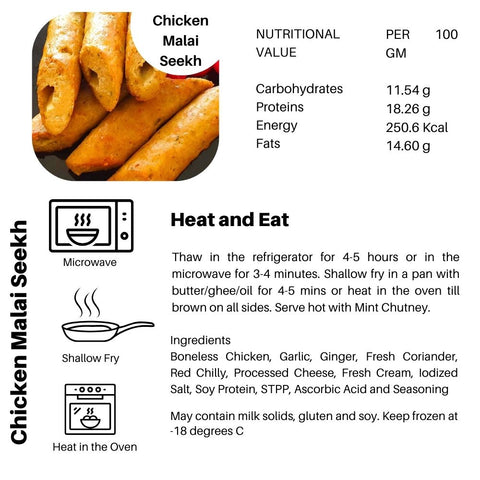 Chicken Malai Seekh – Creamy Indulgence, Protein Power!