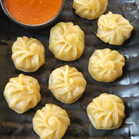 Paneer Momo With Chutney - 6 Pcs